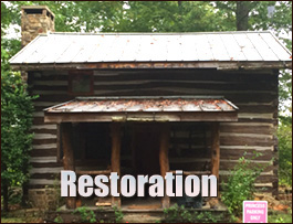 Historic Log Cabin Restoration  Fletcher, North Carolina